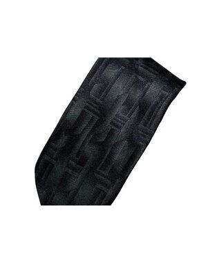 Tie Men's Polyester Neck Tie Brown Black Geometric Puritan Made in U S A